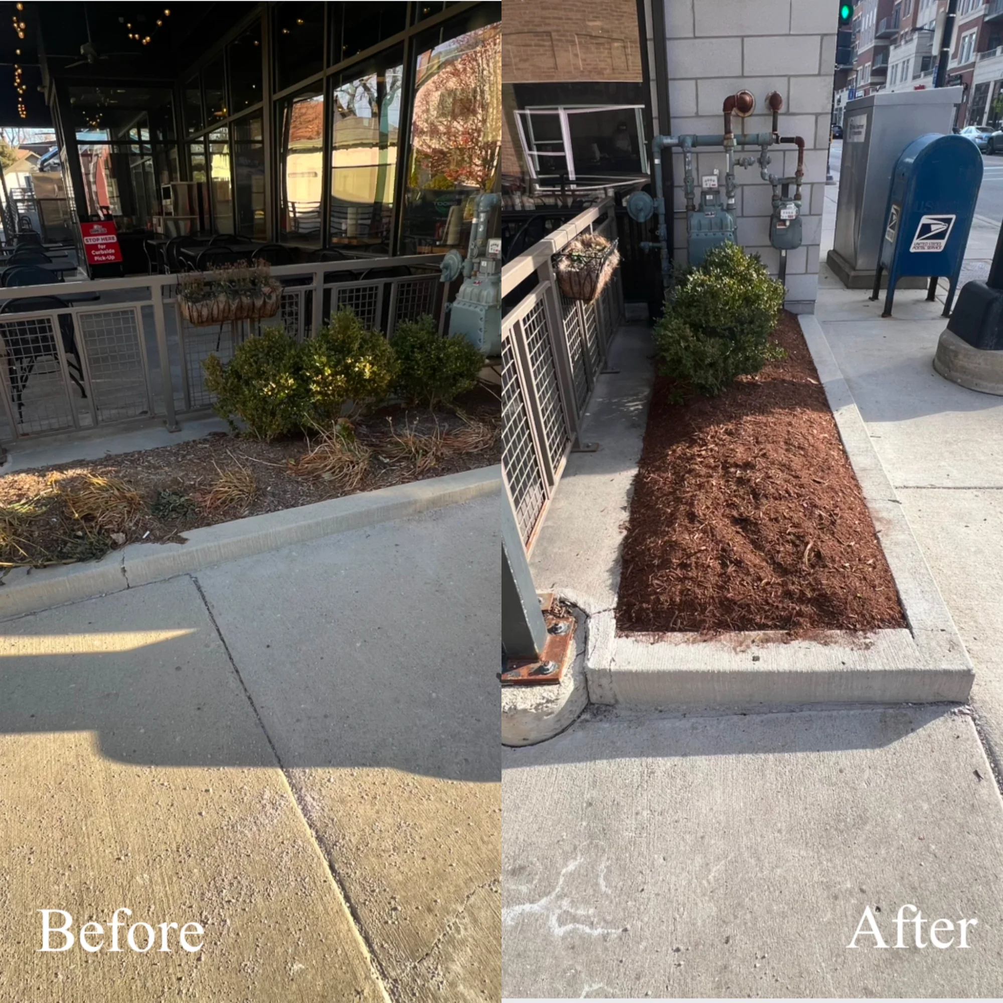 Park Ridge mulch and cleanup
